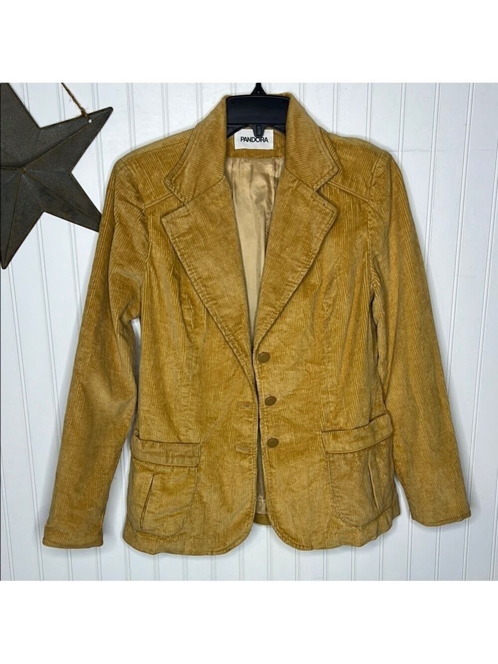 Pandora Camel Corduroy Blazer Size Medium
